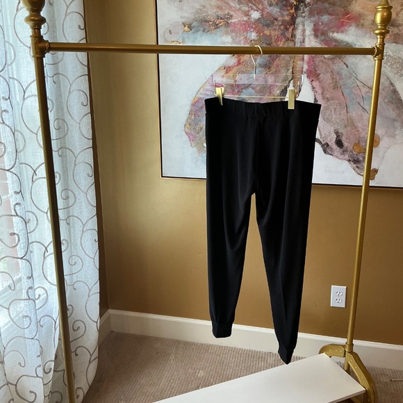 Norma Kamali Black Jogger Pants Size Large - Picture 5 of 5